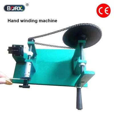 BORX Máquina de enrolamento de fio com manivela manual Máquina de enrolamento de contagem automática com transformador para cabo de fio elétrico de silicone