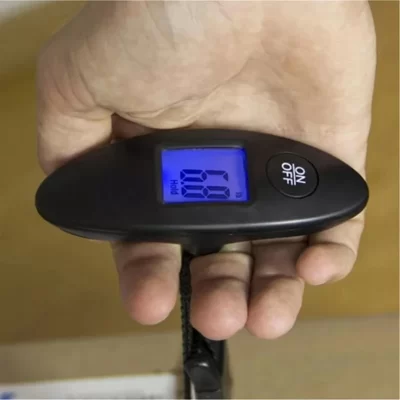 Balança portátil para bagagem, 40kg/100g, alta precisão, viagem, digital, suspensa, com cinto, lcd, bagagem eletrônica digital