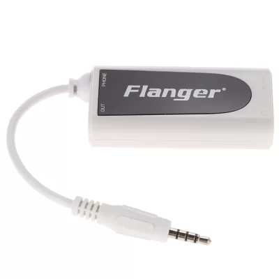 Flanger-FC-21 Adaptador de Guitarra Elétrica, Bass Linker com 3.5mm Audio Plug, Fit para iPhone iPad Android Telefones e Tablets