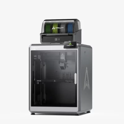 Creality k2 plus combo impressora 3d, velocidade de 600 mm/s com cfsx4, entrega até 16 cores, suporte para impressora 3d totalmente fechada