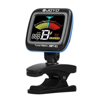 Joyo JMT-03 afinador de guitarra 360 graus rotativo clip-on tap tempo metrônomo função afinador eletrônico para guitarra baixo ukulele
