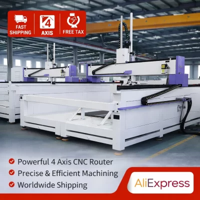 Router CNC ATC 2030, Máquina de Esculpir em Madeira CNC 3D de 4 Eixos, Máquina para Fabricação de Moldes em Madeira