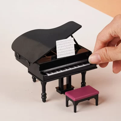1pc mini piano de cauda casa de bonecas simulação vertical grande piano móveis modelo tiro adereços casa de bonecas mini piano decoração