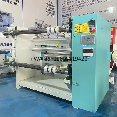 Vinil para fabricação de plantas, restaurante, núcleo, rolamento, motor de engrenagem, plc, nova condição, máquina rebobinadora para tecido têxtil