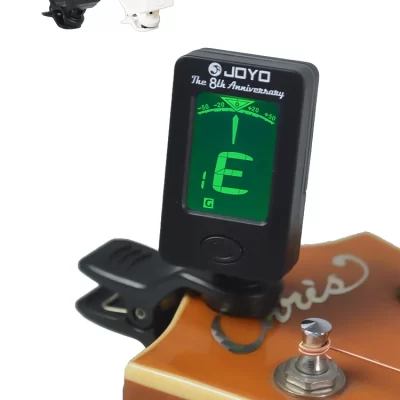Mini afinador digital de clamp-on de LCD com rotação de 360 graus para guitarra, baixo, violino, ukulele, acessórios para guitarra