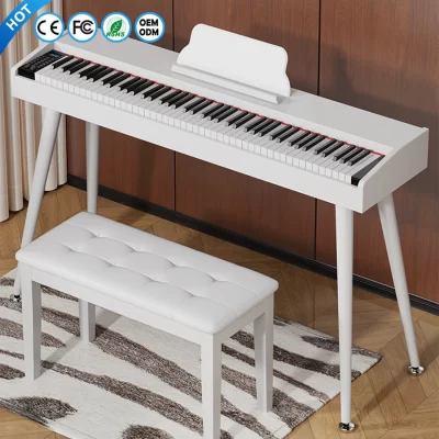 Piano eletrônico profissional 88 teclas pesadas instrumento musical vertical piano digital elétrico