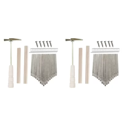 T22c 2x 17 teclas kalimba kit diy peças de reposição de piano de polegar com chaves kit de martelo de afinação de ponte acessórios kalimba