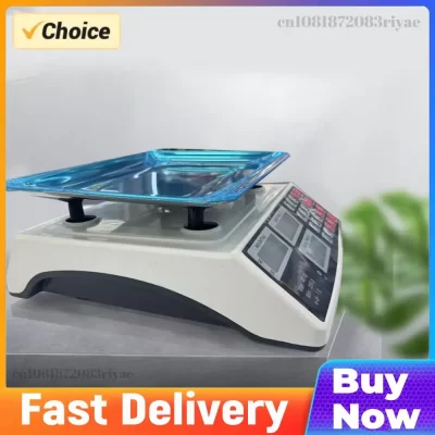 Balança de Contagem 40kg/1g com Placa de Aço Inoxidável, Balança Eletrônica Pequena para Mercado de Agricultores e Açougues
