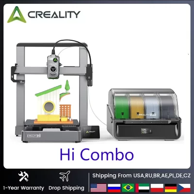 Creality hi combo impressora 3d núcleo xz movimento 500mm/s velocidade 4x cfs impressão multicolorida nivelamento automático 260*260*300mm