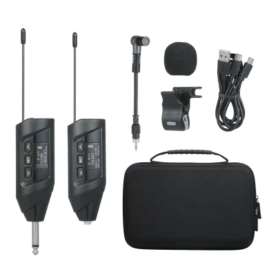 Baomic-TR15 Profissional UHF Sistema de Microfone Sem Fio, Receptor e Transmissor, 16 Canais para Sax, Saxofone Instrumentos Acessório