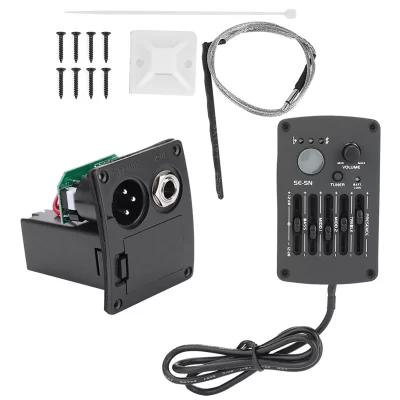 5 banda eq guitarra 5 banda equalizador se-5n 5 banda eq equalizador captador sintonizador para guitarra acústica instrumento musical acessório kit