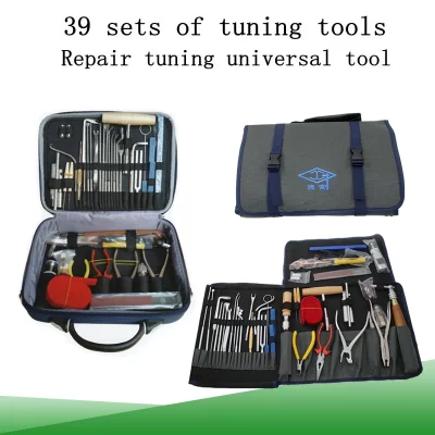 Ferramentas de reparo de afinação de piano 39 conjuntos de 39 peças conjunto de reparo de teclado reparo de cordas de ação