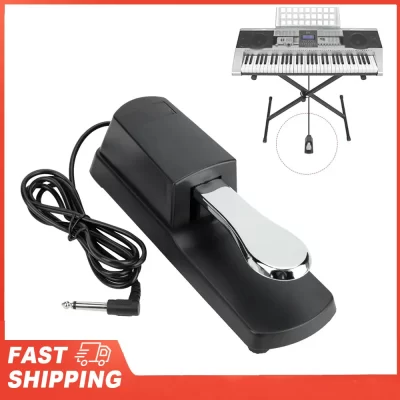 Pedal de sustentação de teclado eletrônico portátil universal para acessório de instrumento de piano digital