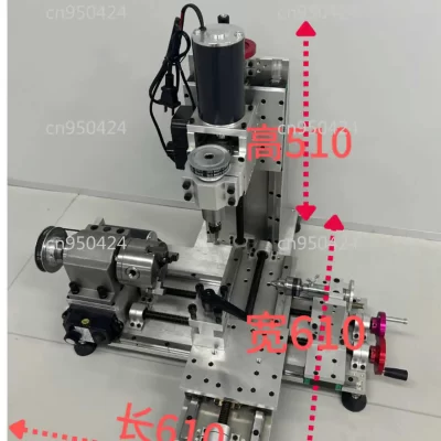 Máquina de perfuração e fresagem de torno DIY 3 em 1 para uso doméstico Mini ferramenta para trabalhar madeira de metal