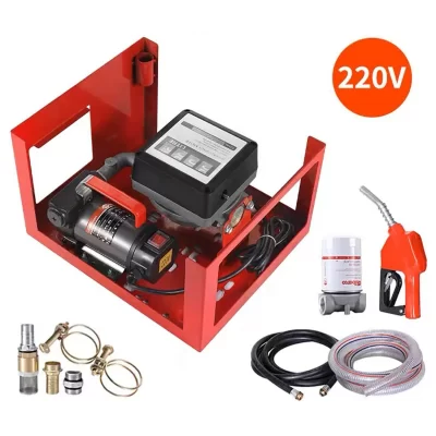 Bomba de combustível diesel 380w 40l/min, pistola automática, bomba autoescorvante com filtro, pistola de salto automática, dispensador de combustível portátil