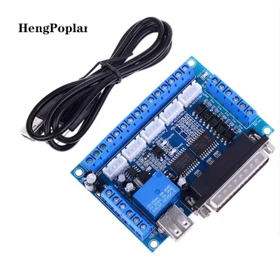 1 conjunto de máquina de gravação mach3 cnc placa de interface de driver de motor de passo de 5 eixos com isolamento de optoacoplador (n132)