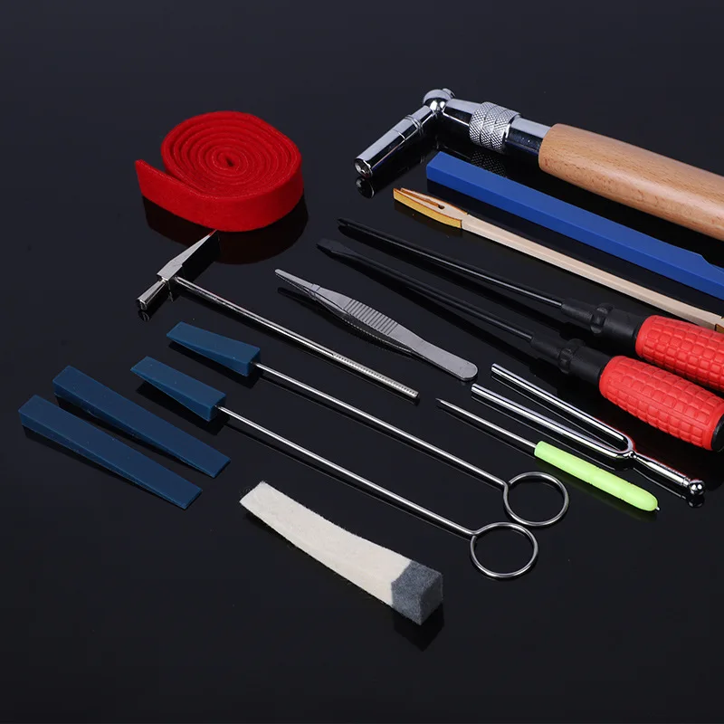 Kit de afinação de piano profissional portátil conjunto de afinador de piano completo martelo à prova de som fita ferramentas de reparo manutenção luithers conjunto