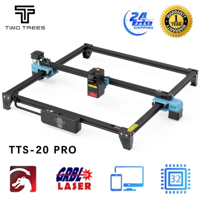 Twotrees 418x418mm cnc máquina de gravação a laser 130w TTS-20 pro wifi controle vidro metal gravador a laser madeira corte couro