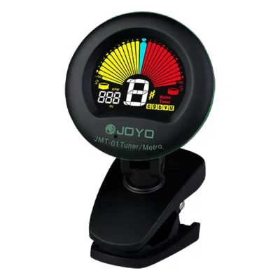 JOYO JMT-01 Afinador de guitarra TAP Tempo Metrônomo 360 ° Afinamento cromático com clipe giratório para guitarra/baixo/violão/ukulele