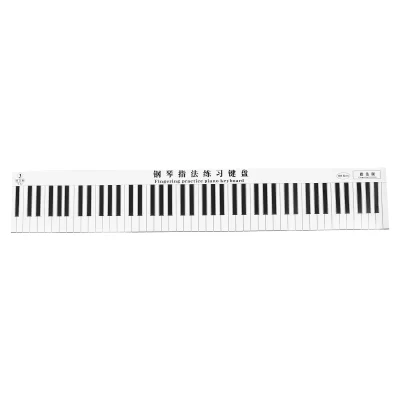 Tapete de Prática de Dedos para Piano, Treinador de Posição das Mãos para Teclado Musical, Folha de Treinamento para Iniciantes