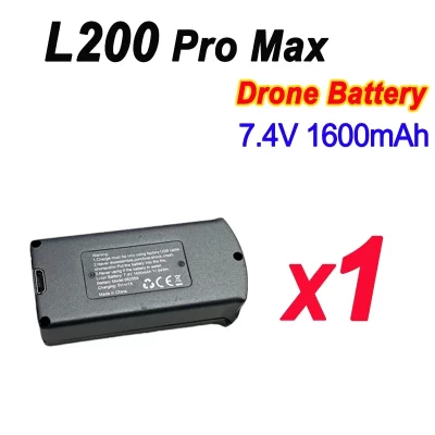 Bateria original l200 pro max drone 7.4v 1600mah para l200 promax rc quadcopter hélice de reposição dron peças acessórios