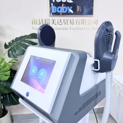 Máquina de Escultura Corporal Myoslim RF HIEMT, Estimulador Muscular Elétrico, Queimador de Gordura, Redutor de Peso, Levantador de Glúteos, Modelador Corporal