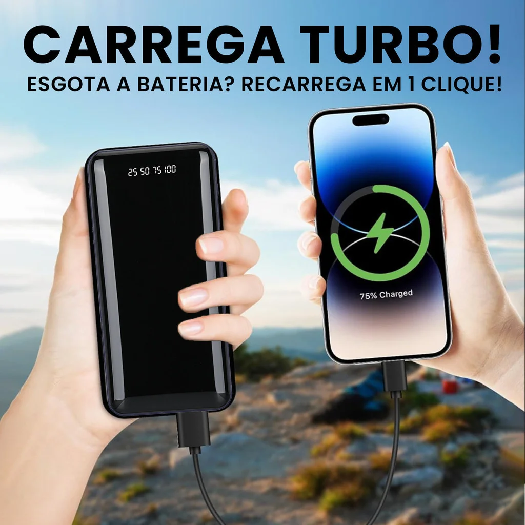 Carregador Portátil 20000mAh Design Único e Compacto Bateria de Grande Duração Para Aventuras ao Ar Livre e Emergências - Image 4