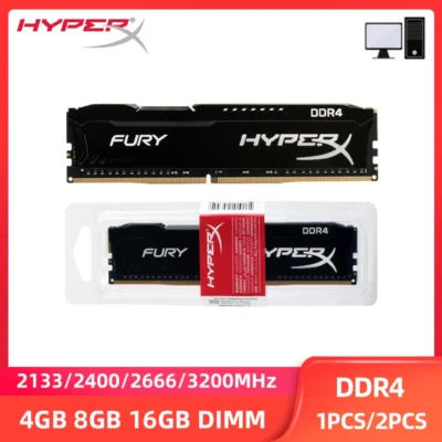 Hyperx Memória RAM DDR4 16GB 8GB 3200MHz 4GB 2666MHz 2400MHz 2133MHz Computador de mesa UDIMM Colete de resfriamento Memória Ram