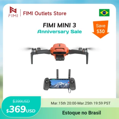FIMI MINI 3 AI Super Night Video Drone com câmera profissional 4k 1/2 polegada empilhada sensor CMOS Quadcopter fimi x8 pro 2024v2 loja oficial helicóptero controle remoto mini drone infantil drone com câmera 4k