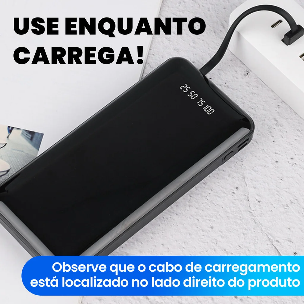 Carregador Portátil 20000mAh Design Único e Compacto Bateria de Grande Duração Para Aventuras ao Ar Livre e Emergências - Image 5