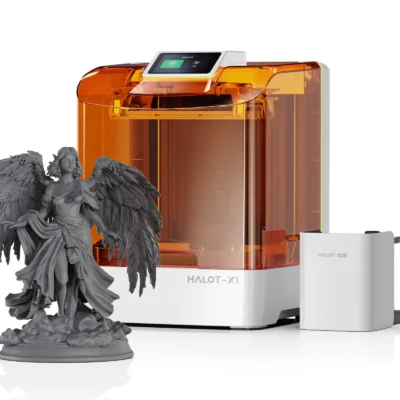 Impressora 3D Creality HALOT X1 Combo com Cura UV, Alimentação Automática AFU, Tela LCD 16K, Resina de Ultra Alta Resolução e Velocidade de 170 mm/h