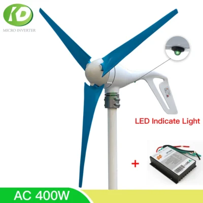 Gerador de turbina eólica ac 12v 24v 400w, alta qualidade, com controlador de carga gratuito de 600w, pequeno moinho de vento para barco, luz de rua