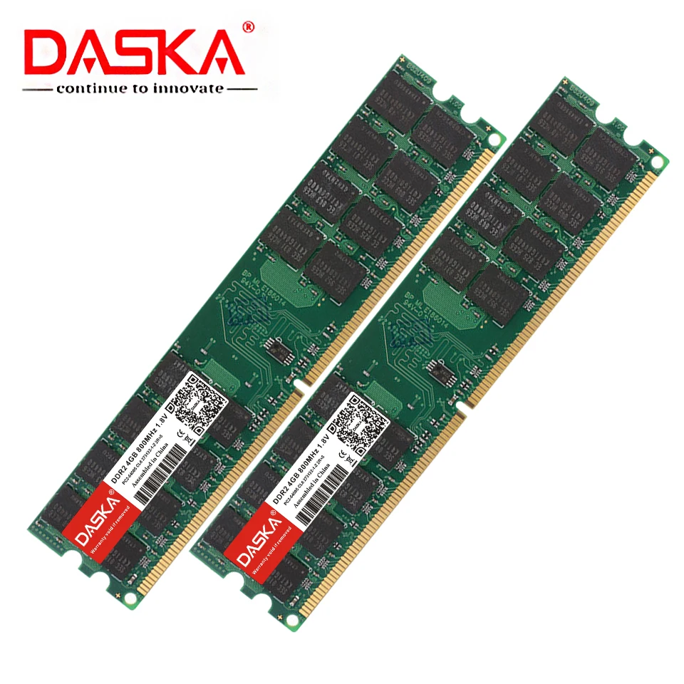 Daska ddr2 4gb ram 800mhz PC2-6400 memória desktop regulável apenas para amd 8gb (4gbx2pcs) 240pin não-ecc alta compatibilidade