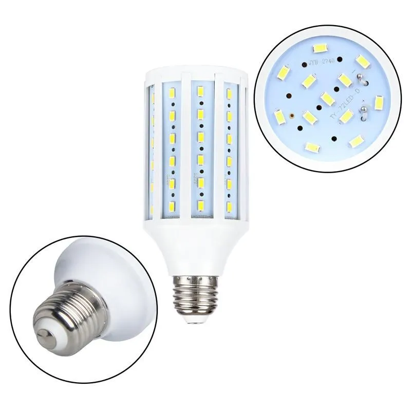 Lâmpada LED tipo milho de 5W 10W 15W 24W 28W 36W 60W 80W 120W 150W AC85-265V, com soquete E27 E26 E14 B22 E39 E40, luz branca quente ou fria. - Image 2
