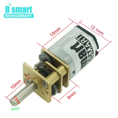1pc bringsmart n20 micro motor de caixa de velocidades elétrica 3v 6v 12v 15/30/50/60/100/200/300/500/600/1000/1500rpm eixo d personalizado