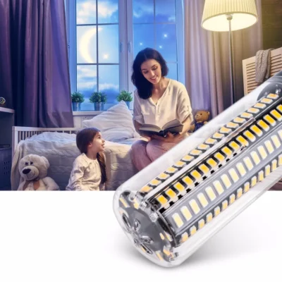 Lâmpada LED E27 de Alto Lúmen Tipo Vela, Lâmpada LED E14 Tipo Milho com 28, 40, 72, 108, 132, 156, 189 LEDs, AC 85-265V, Lâmpada LED Inteligente com IC para Pendentes