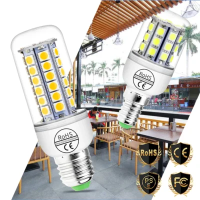 Lâmpada milho led e14, e27, 220v, 24, 27, 30, 36, 59leds, economia de energia, iluminação para o lar, 5050