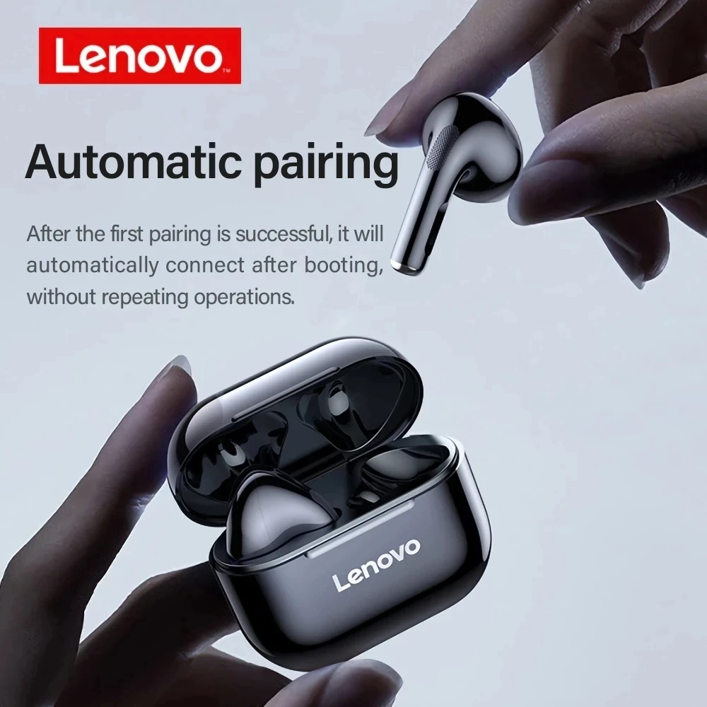 Lenovo-LP40 Auscultadores Sem Fio, TWS Fones De Ouvido Bluetooth, Touch Control, Sport Headset, Fones De Ouvido Estéreo Para Telefone, Android, Original - Image 2