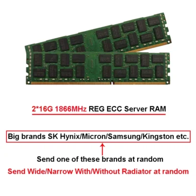 Memória RAM para Servidor Brand 8G 4G 16G DDR3 1866MHz REG ECC 32G 1600MHz Testada Antes do Envio Garantia de Qualidade