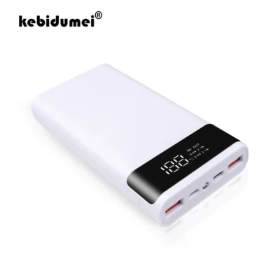 Kebidumei duplo usb micro usb tipo c power bank escudo 5v diy 4/6*18650 caso caixa de armazenamento de carga da bateria sem bateria