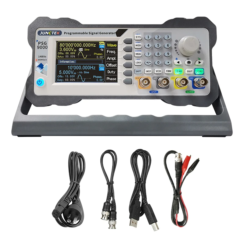 Junctek psg9080/9060 80/60mhz programável dds duplo-canal arbitrária onda função gerador suporta telefone controle bluetooth - Image 5