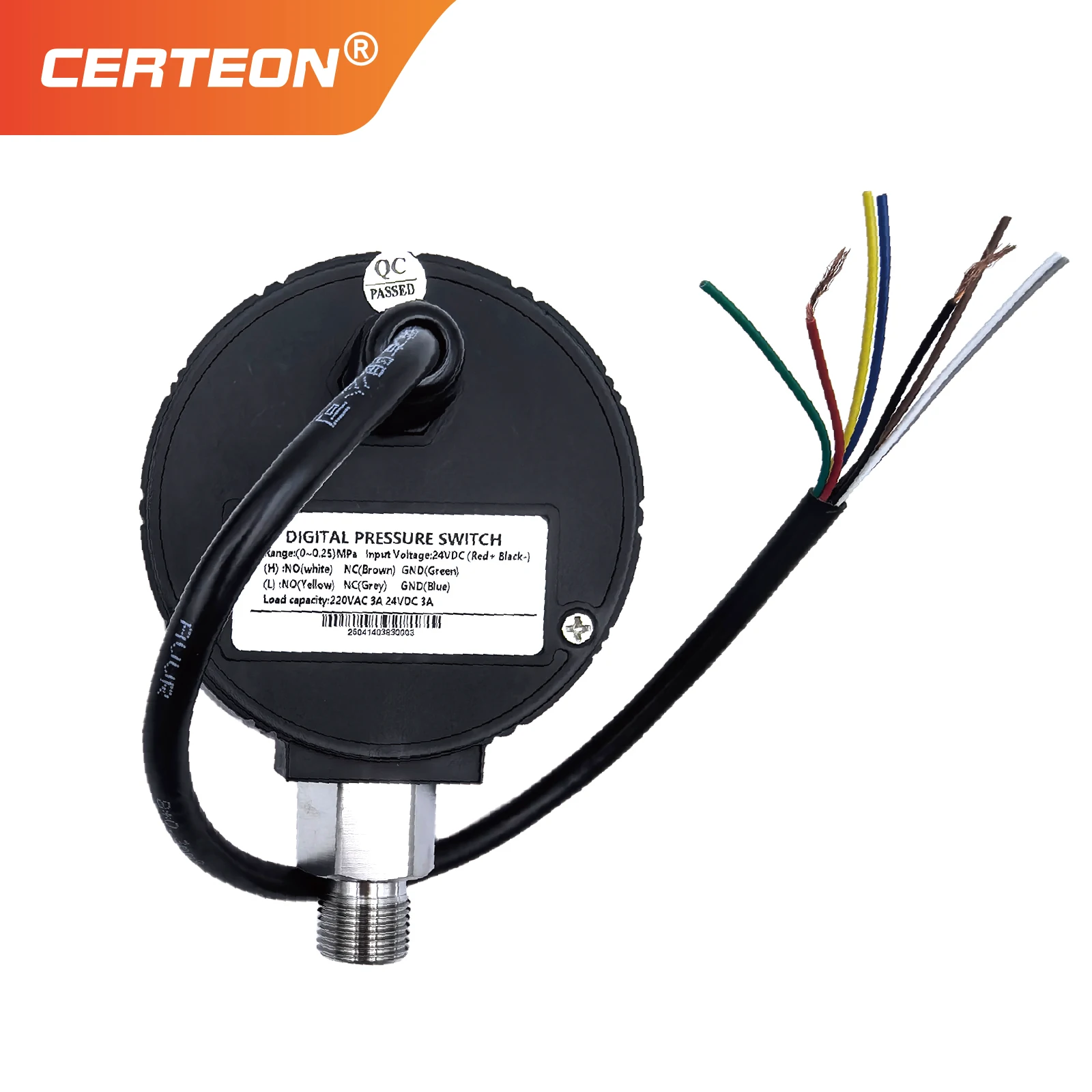 Interruptor de Pressão Digital MD-S828 com Dois Relés 0.1-60MPa Rosca M20 24VDC 220V 380V AC Controle Inteligente para Água Óleo Ar Bombas Industriais com Display LED - Image 4