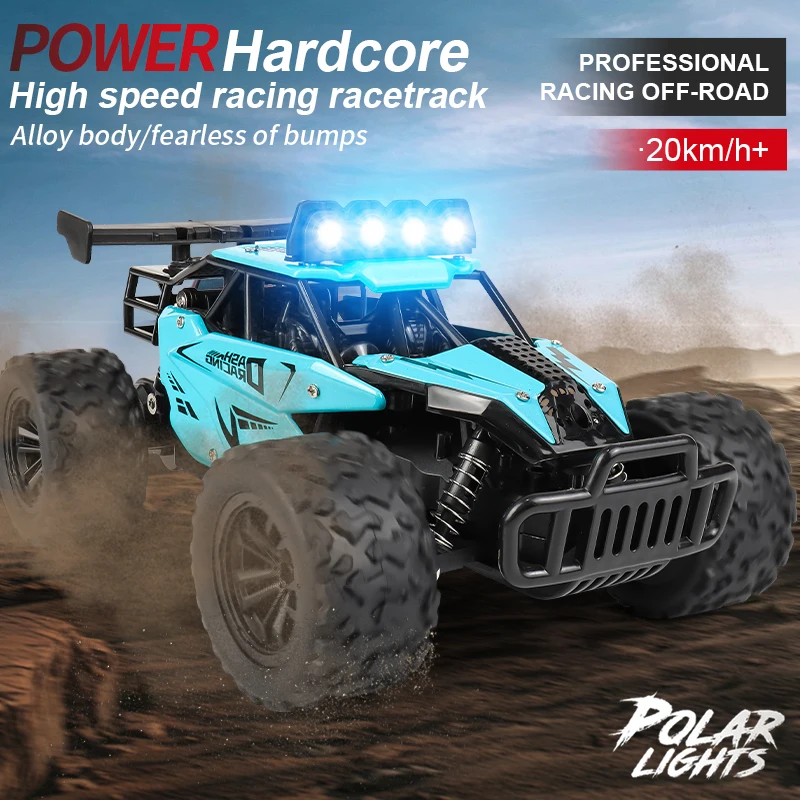 Carro de controle remoto rc drift racing 1:16 veículo fora da estrada liga 2.4g rádio caminhões de alta velocidade com luz led escalada presente brinquedo do miúdo - Image 3