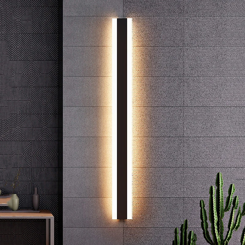 Moderno impermeável Long Strip LED Lâmpada de parede, IP65 Alumínio Wall Light, Jardim varanda Sconce, 110V, 220V, Sconce Luminaire - Image 6