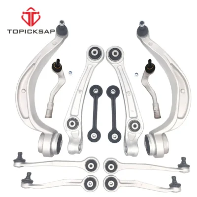 TOPICKSAP 12pcs Conjunto de suspensão de braço de controle dianteiro traseiro superior e inferior para AUDI A4 B8 A5 Q5 8K 8R 8T 2011 2012 8K0498998