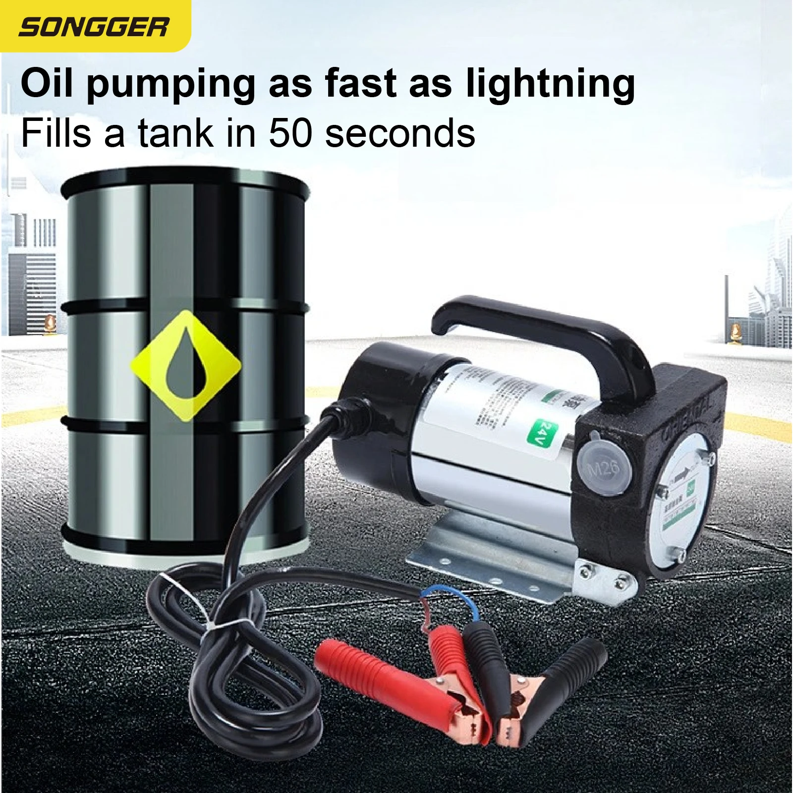 Bomba Elétrica de Óleo Diesel 12V 24V 220V Portátil para Transferência de Combustível Lubrificante Óleo de Motor Autoescorvante Ideal para Oficina Agricultura Veículos - Image 2