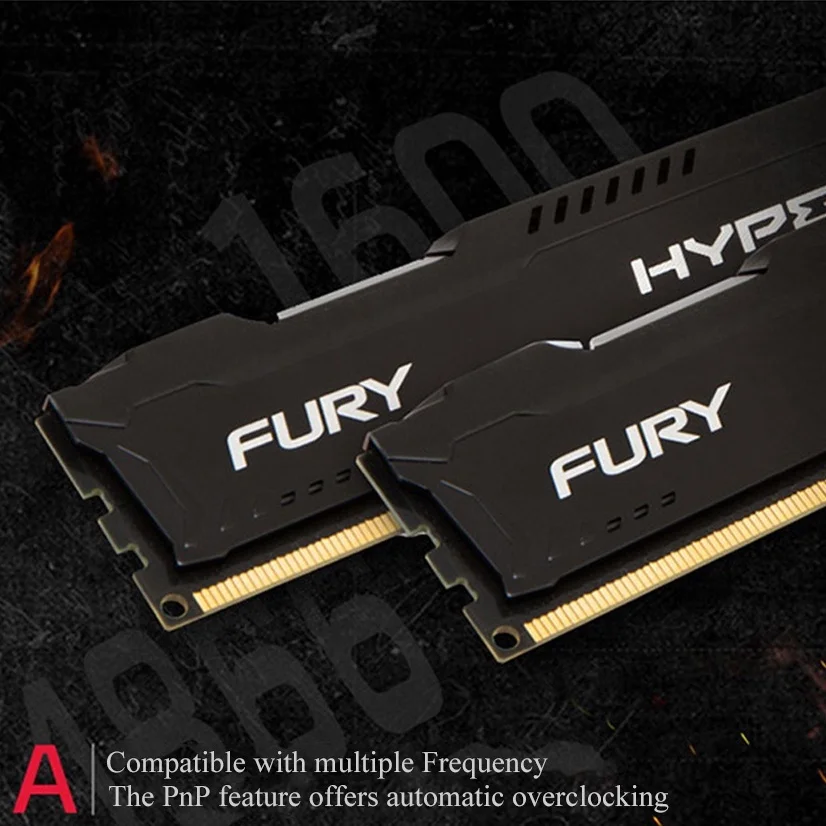 Memória HyperX FURY 4GB 8GB 16GB DDR3 1333MHz 1600MHz 1866MHz 1.5V 240Pin DIMM RAM para Desktop - Image 2