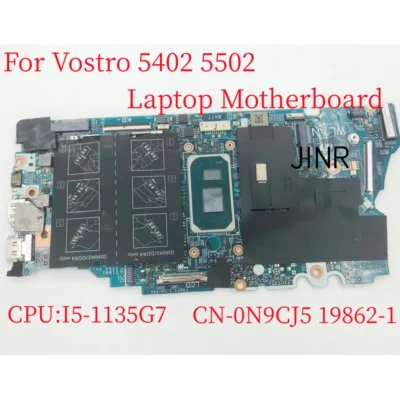 Para dell vostro 5402 5502 placa-mãe do portátil 19862-1 CN-0N9CJ5 0n9cj5 n9cj5 placa-mãe I5-1135G7 cpu ddr4