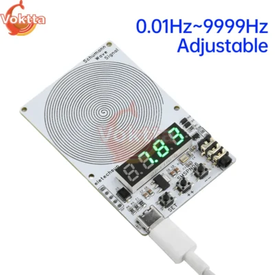 Gerador de onda schumann dc 5v 7.83hz 0.01hz ~ 9999hz gerador de sinal ajustável de onda senoidal ressonador de áudio de tubo digital de 4 dígitos