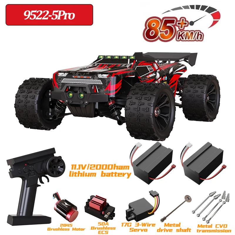 9522PRO 85 KM/H Carro RC de alta velocidade sem escova com tração nas quatro rodas Off-road Drift 1:16 Carro de corrida profissional 9522 50 KM/H Brinquedo para meninos
